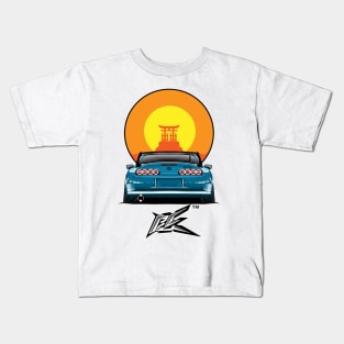 toyota supra a80 lowered air blue Kids T-Shirt